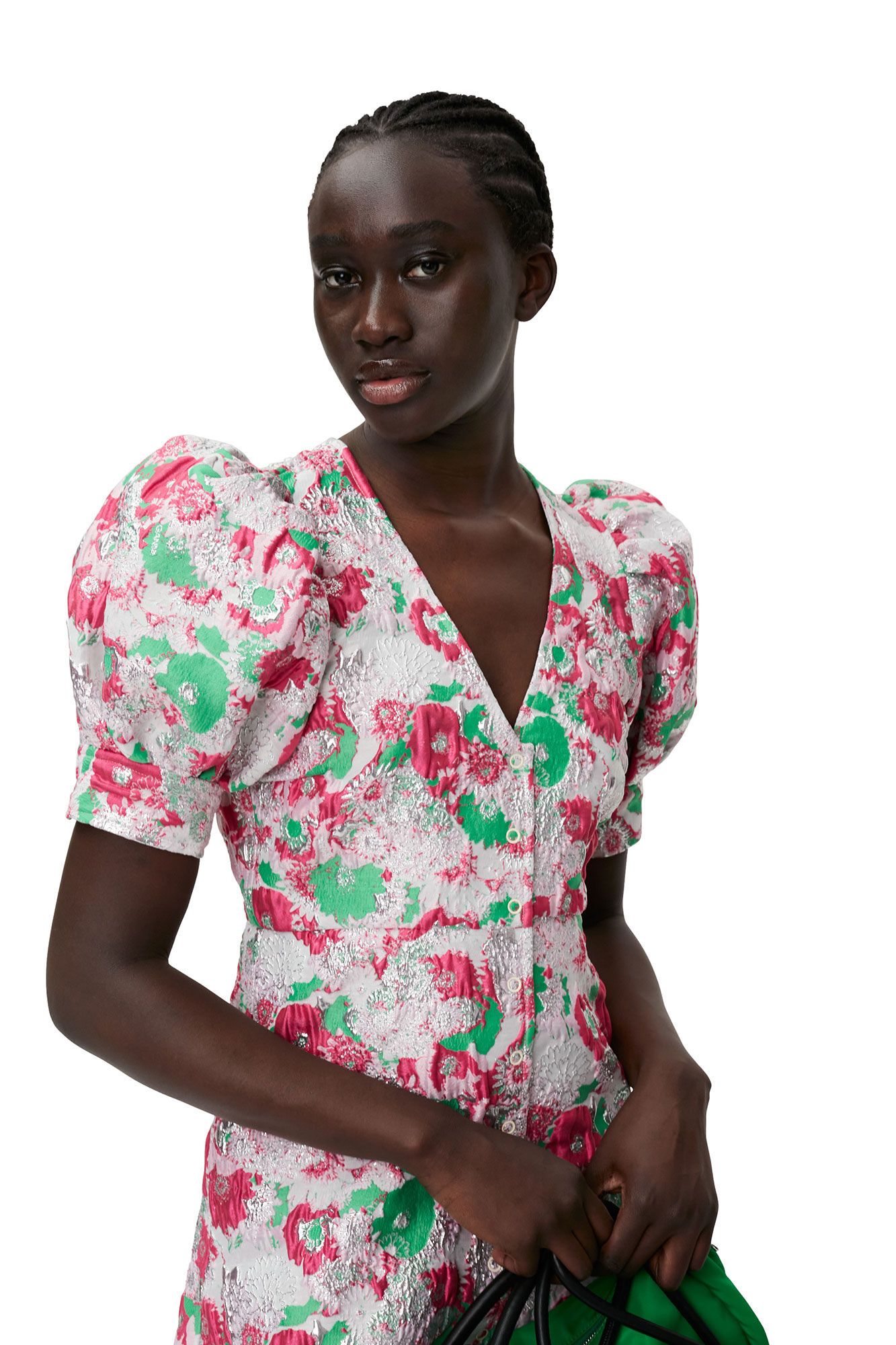 Sugar Plum 3D Jacquard Mini Dress | GANNI US
