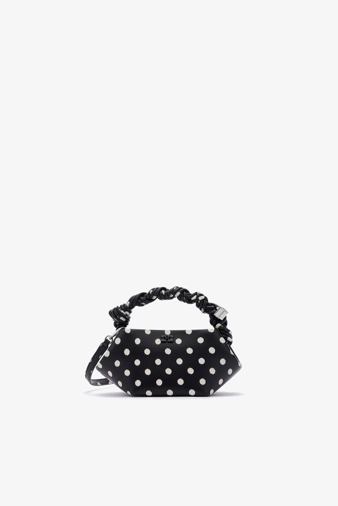 Polka-Dot Mini Bou Bag, Black