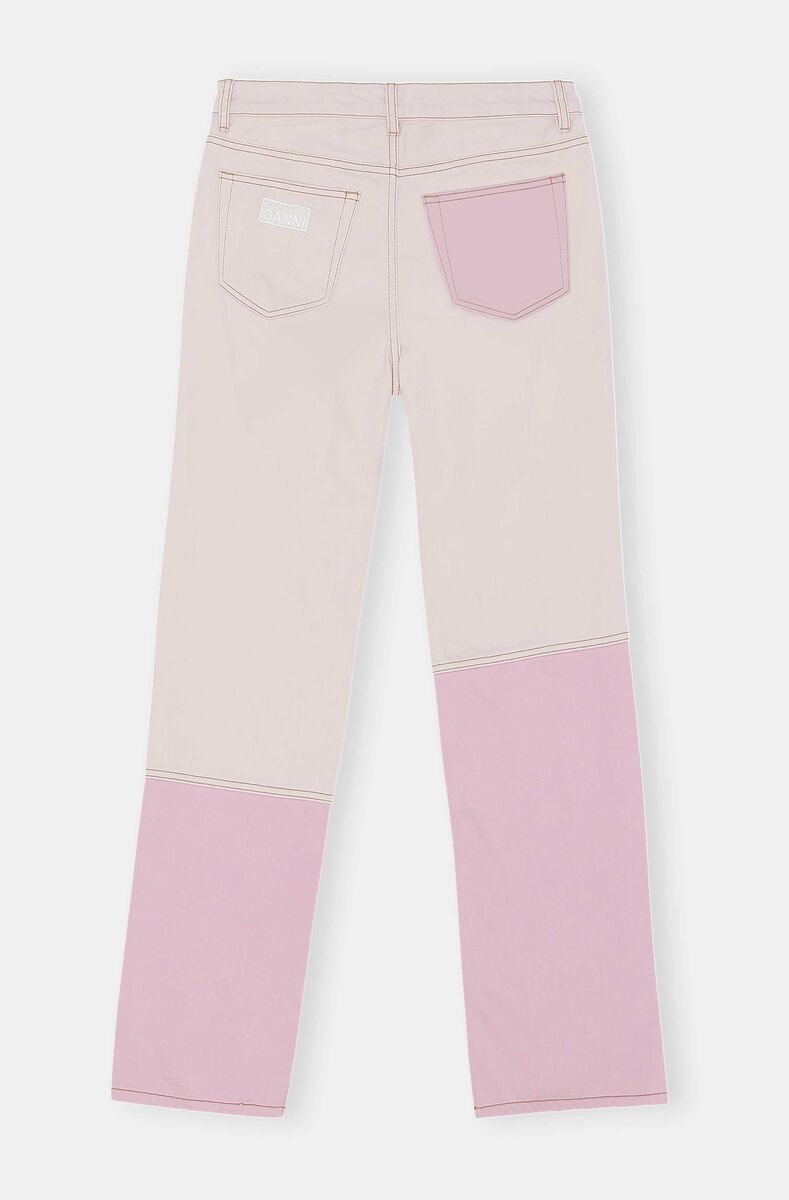 Lovy Jeans, Cotton, in colour Light Lilac - 2 - GANNI