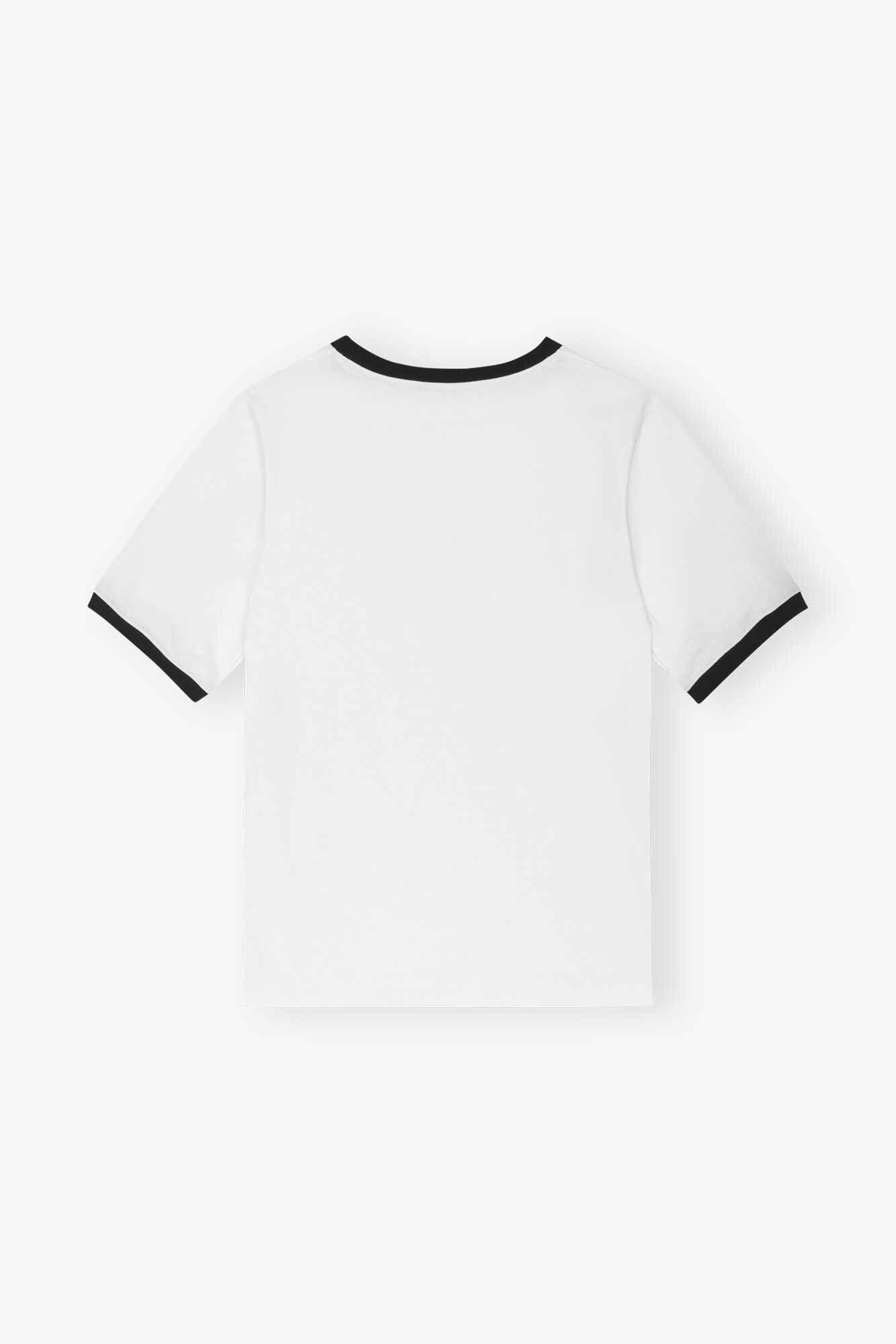White Cotton T-Shirt, Cotton, in colour Bright White - 2 - GANNI