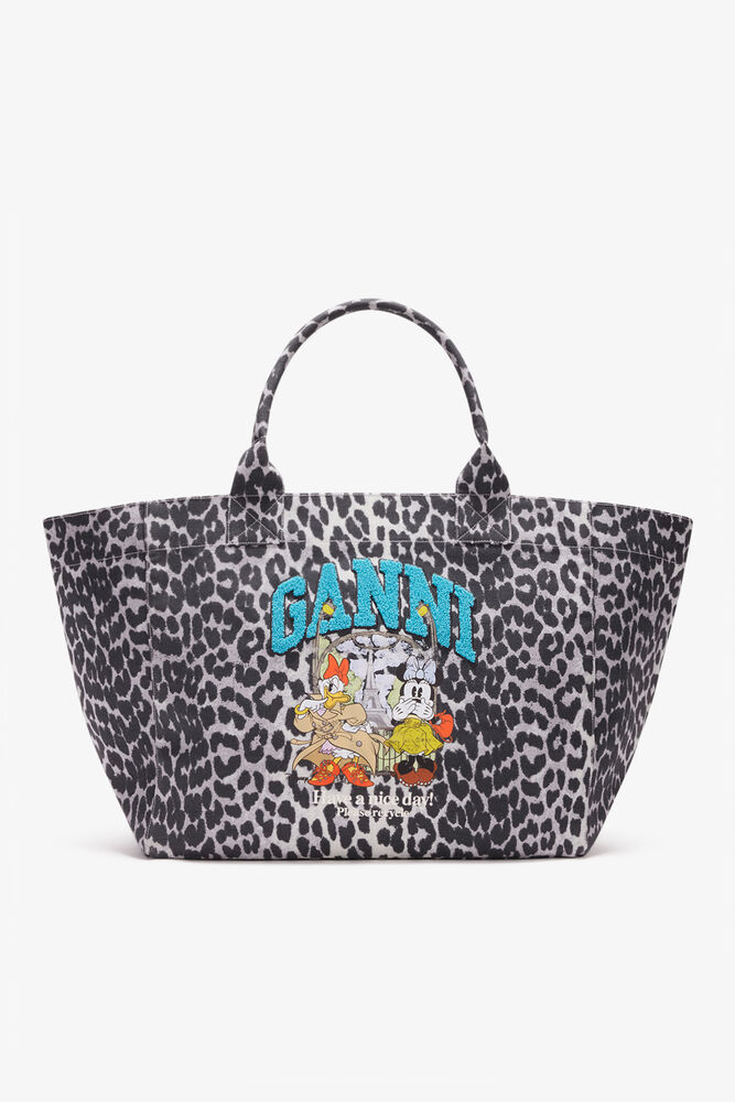 Tote XXL with Minnie Mouse & Daisy Duck, Silver
