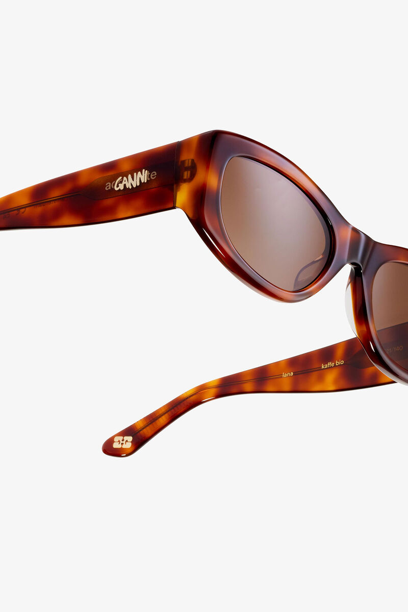 GANNI x Ace & Tate Lana Sunglasses, Acetate, in colour Tiger's Eye - 4 - GANNI