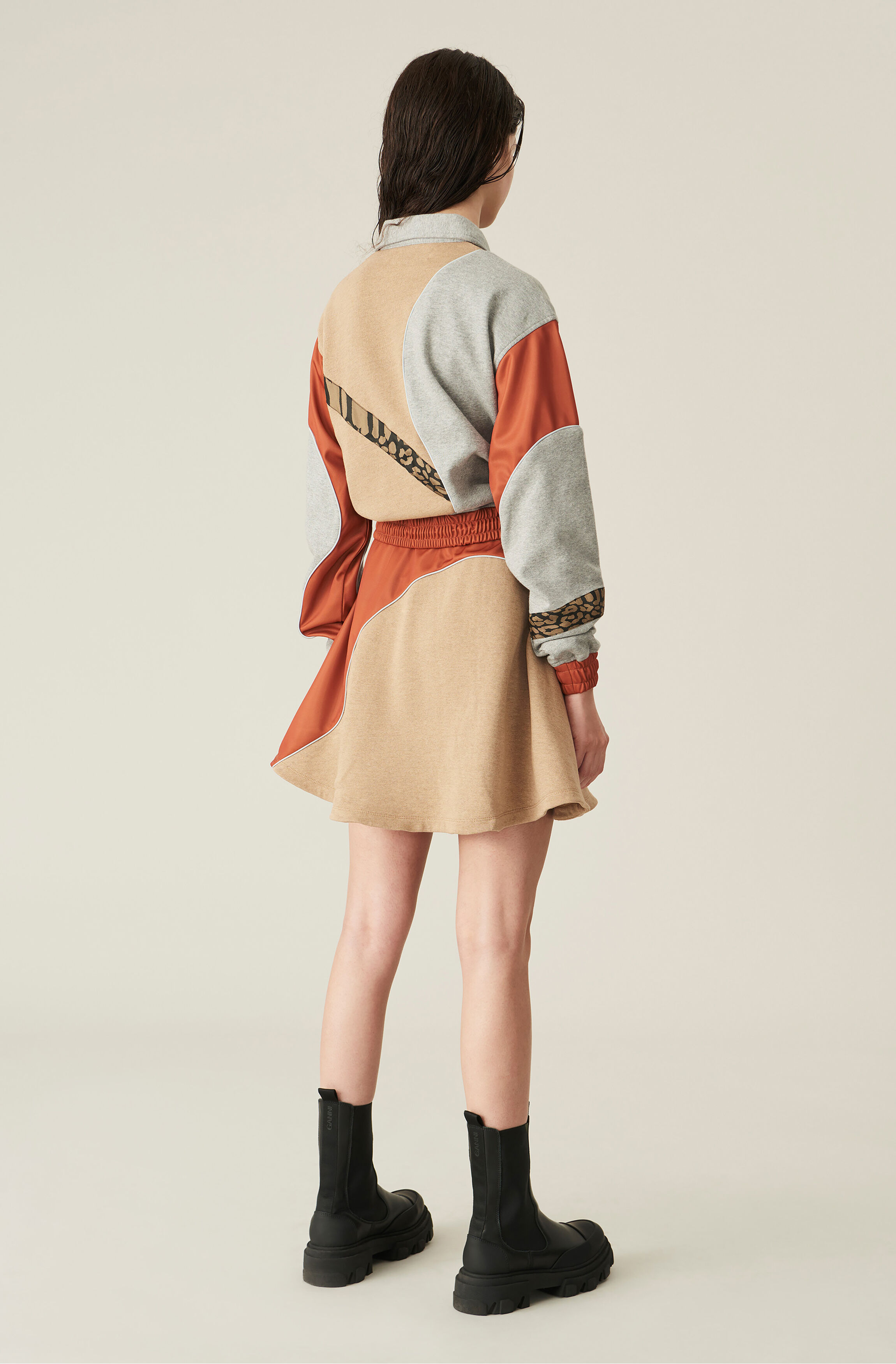 Ganni patchwork skirt clearance