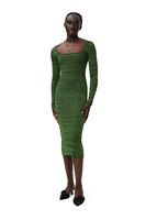 Grön melerad stickad klänning, in colour Kelly Green - 1 - GANNI
