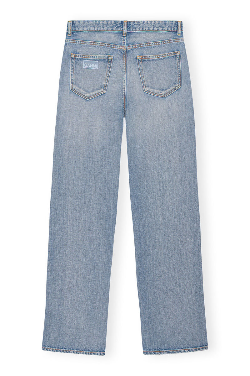 Izey Jeans , Cotton, in colour Light Blue Vintage - 2 - GANNI