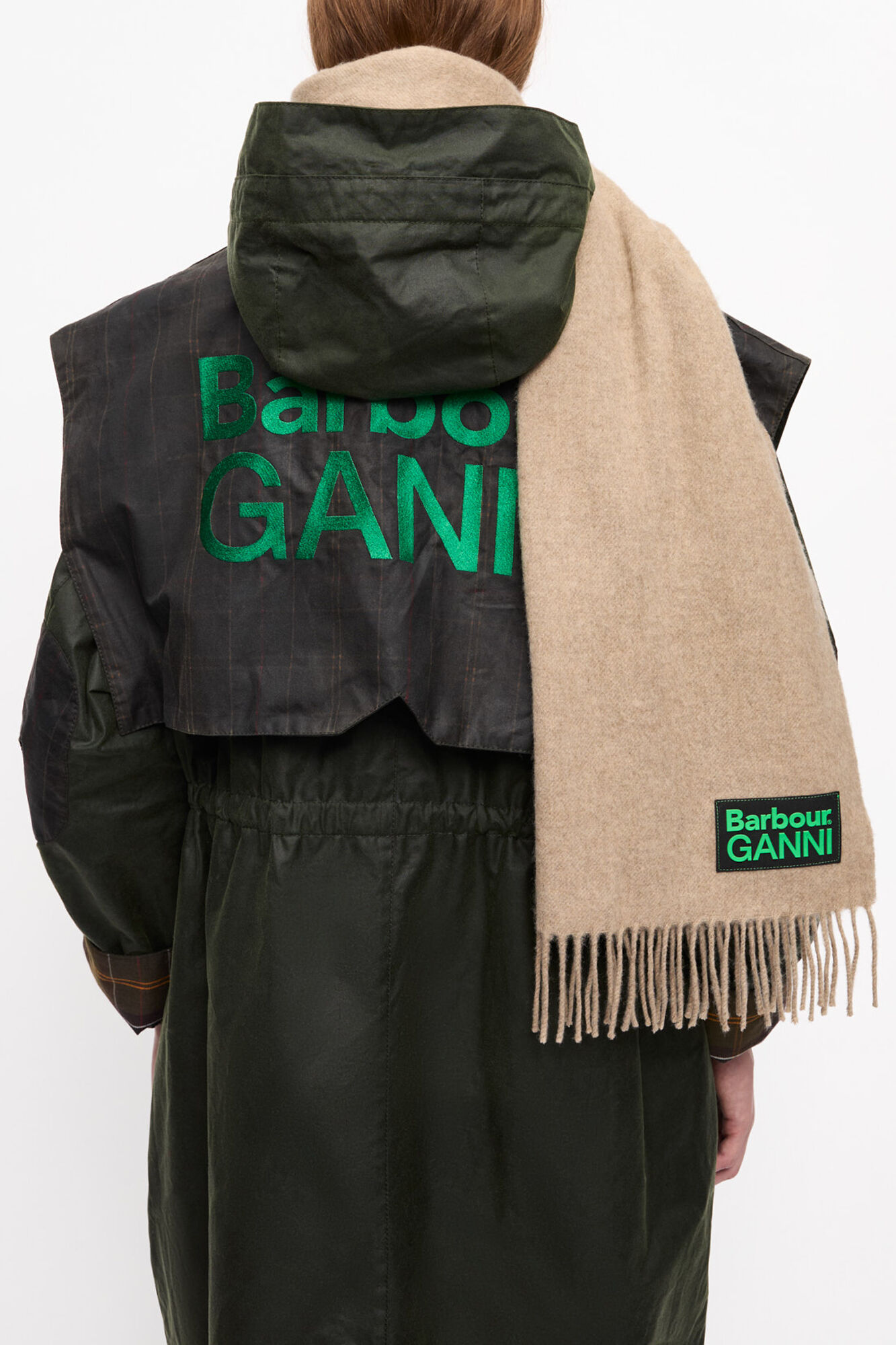 Barbour Halst&oslash;rkl&aelig;de, Wool, in colour Almond Milk - 2 - GANNI