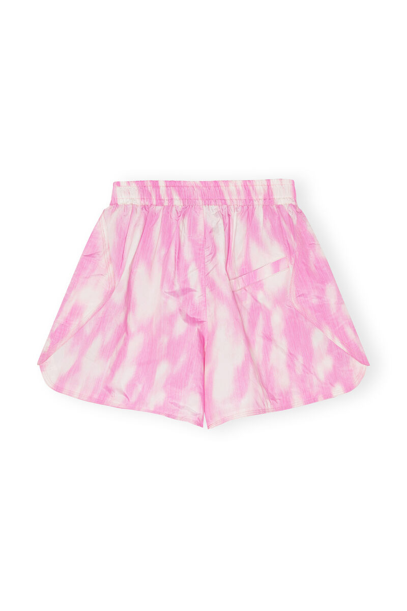 Tech Fabric Shorts, Polyester, in colour Dreamy Daze Phlox Pink - 2 - GANNI