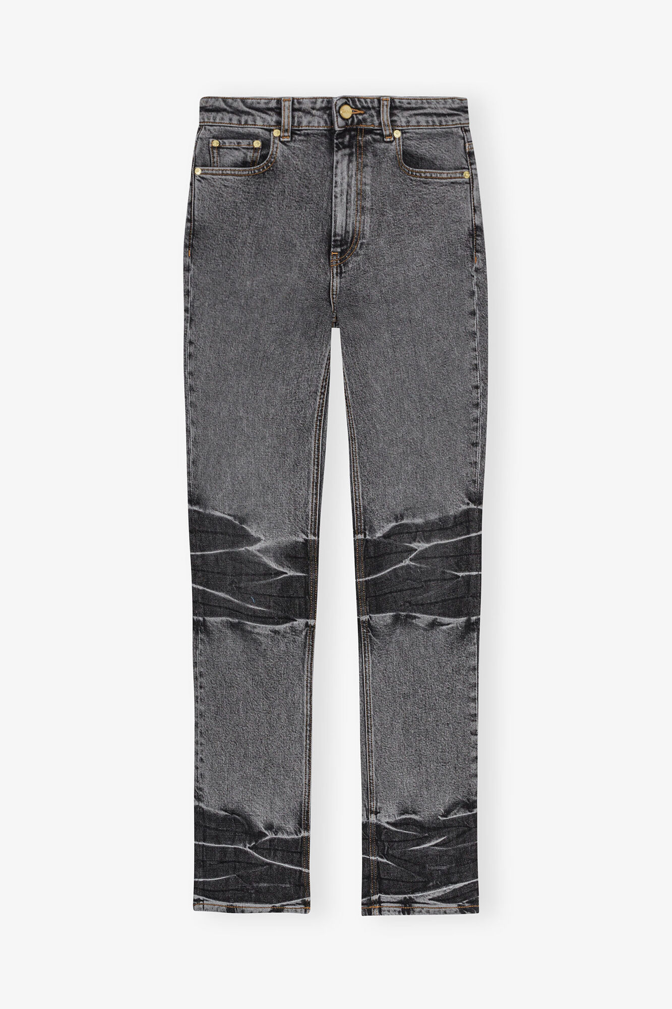 Black Washed Carri Jeans, Organic Cotton, in colour Black Washed - 1 - GANNI