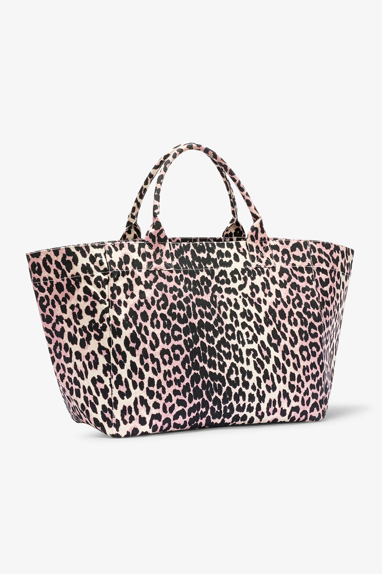 Leopard Sequin XXL Tote, in colour Bleached Mauve - 2 - GANNI