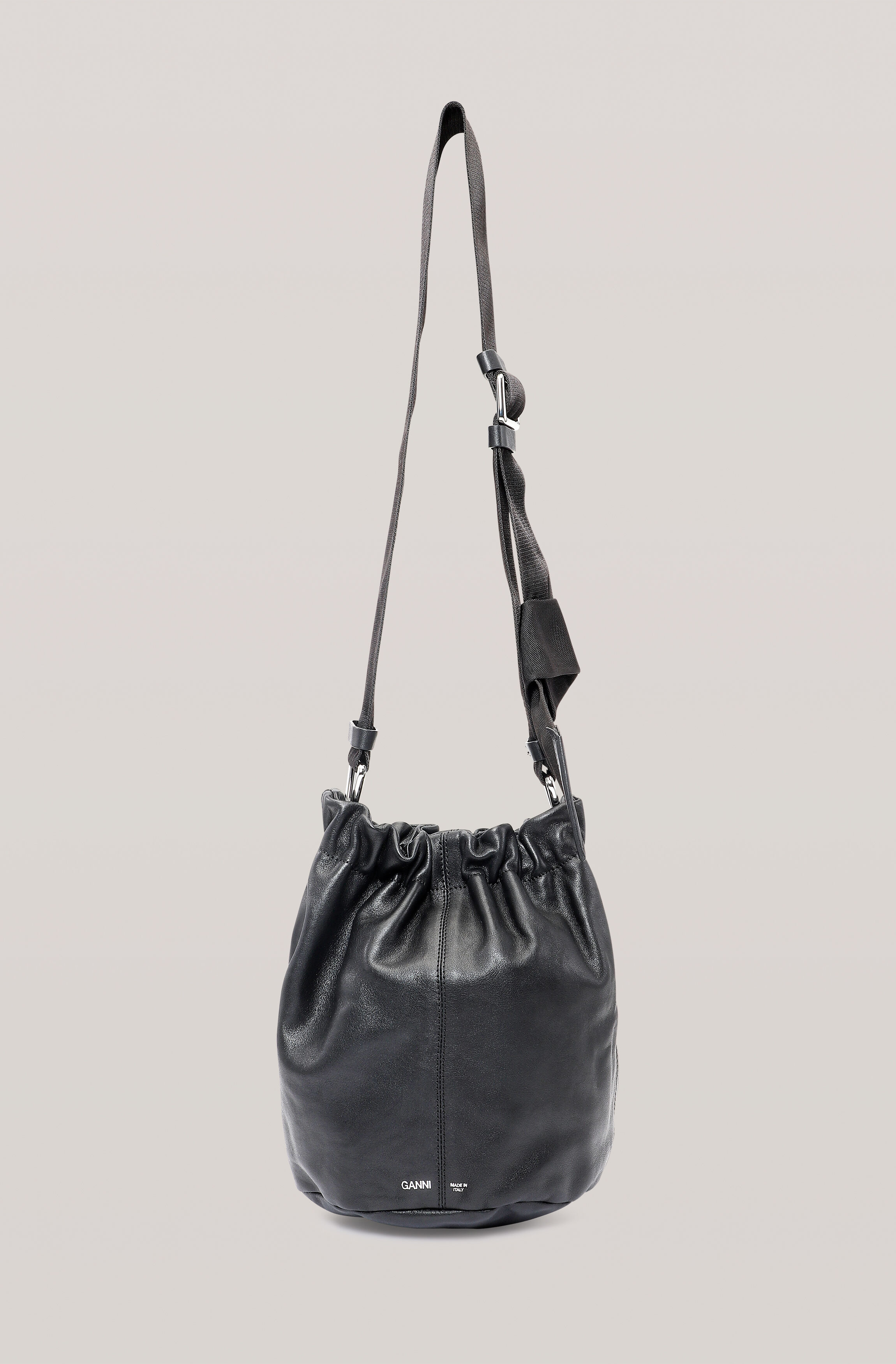 black leather boho bag