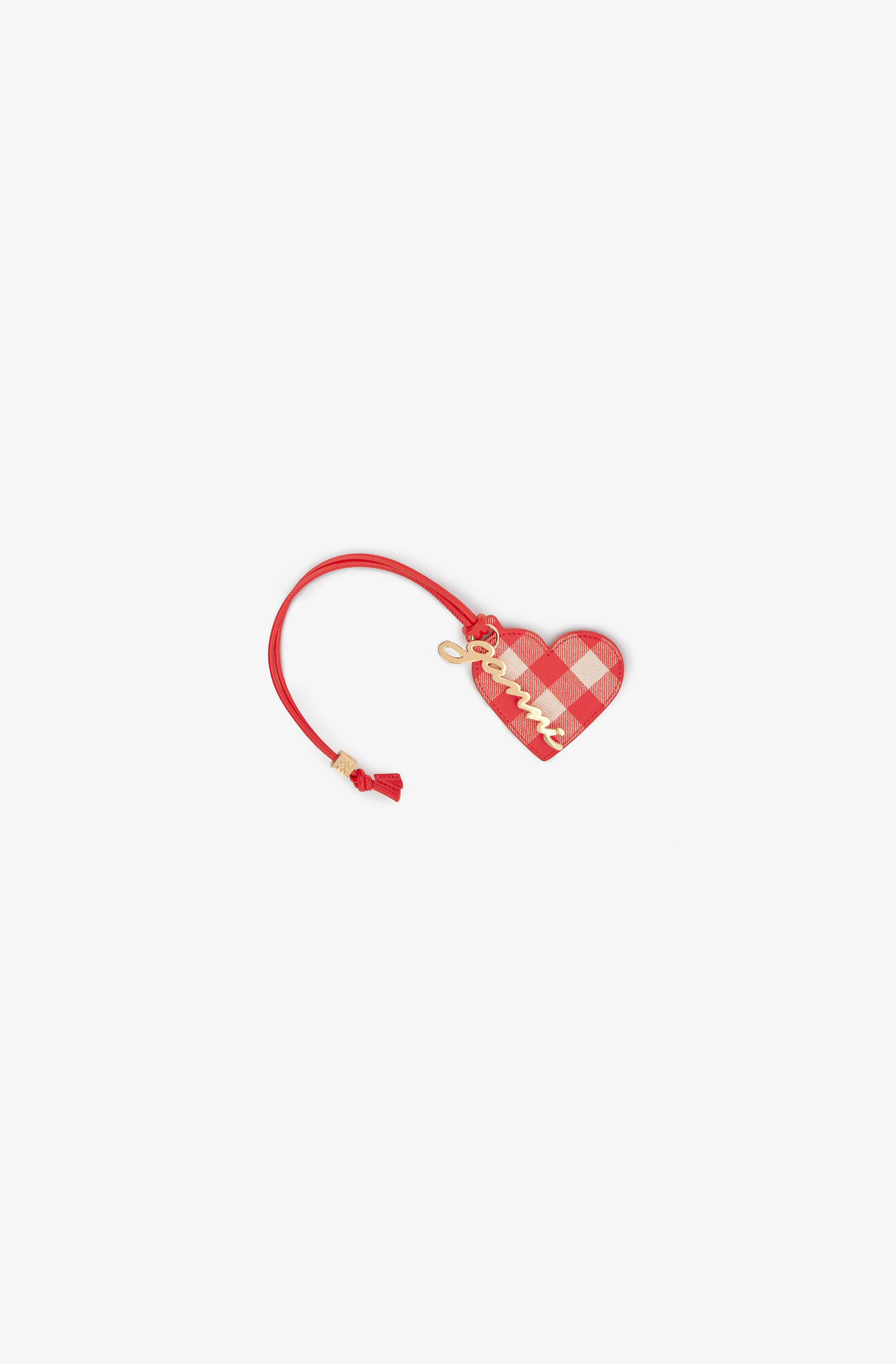 Red GANNI Bou Heart Mirror, Polyester, in colour Red Alert - 1 - GANNI