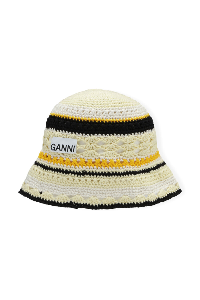 Bucket Hat, Cotton, in colour Flan - 2 - GANNI