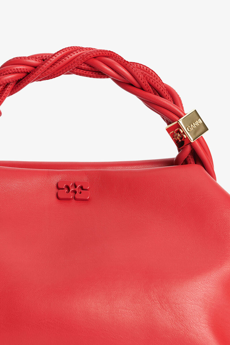 Red Small GANNI Bou Bag, Polyester, in colour Fiery Red - 5 - GANNI