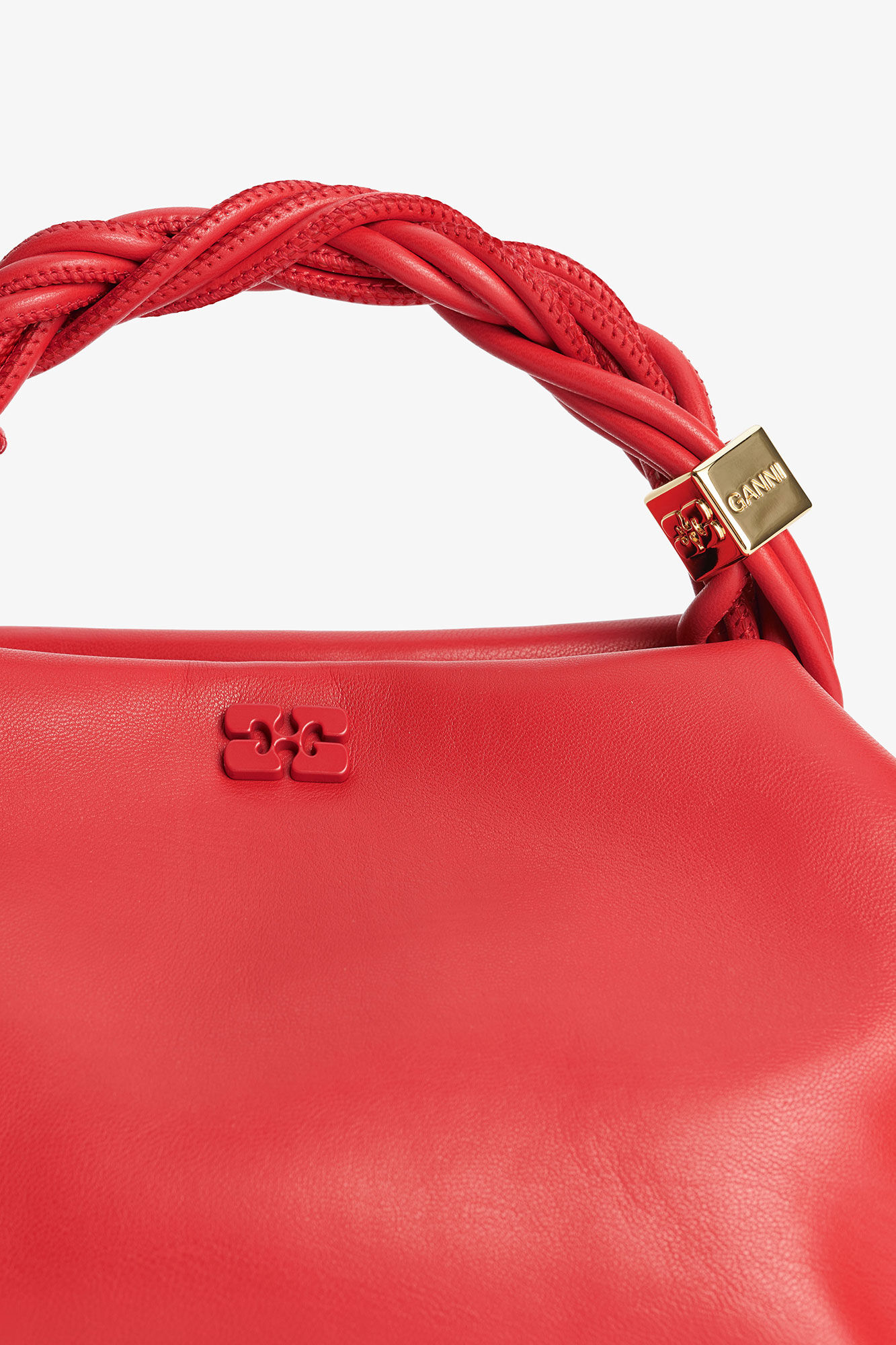 Red Small GANNI Bou Bag, Polyester, in colour Fiery Red - 5 - GANNI