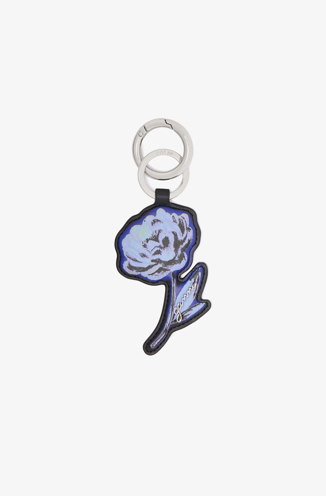 Flower Keyring, Black