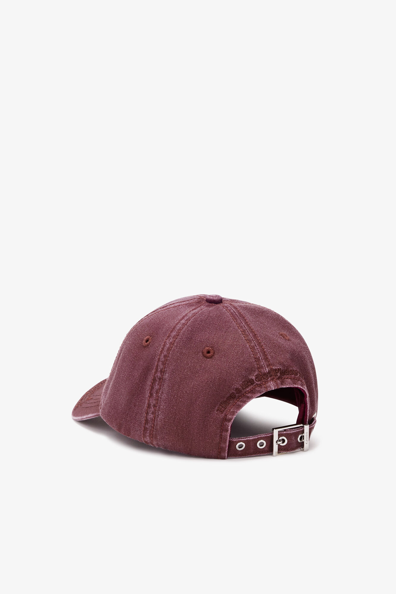 Cap in Red Cotton, Organic Cotton, in colour Port Royale - 2 - GANNI