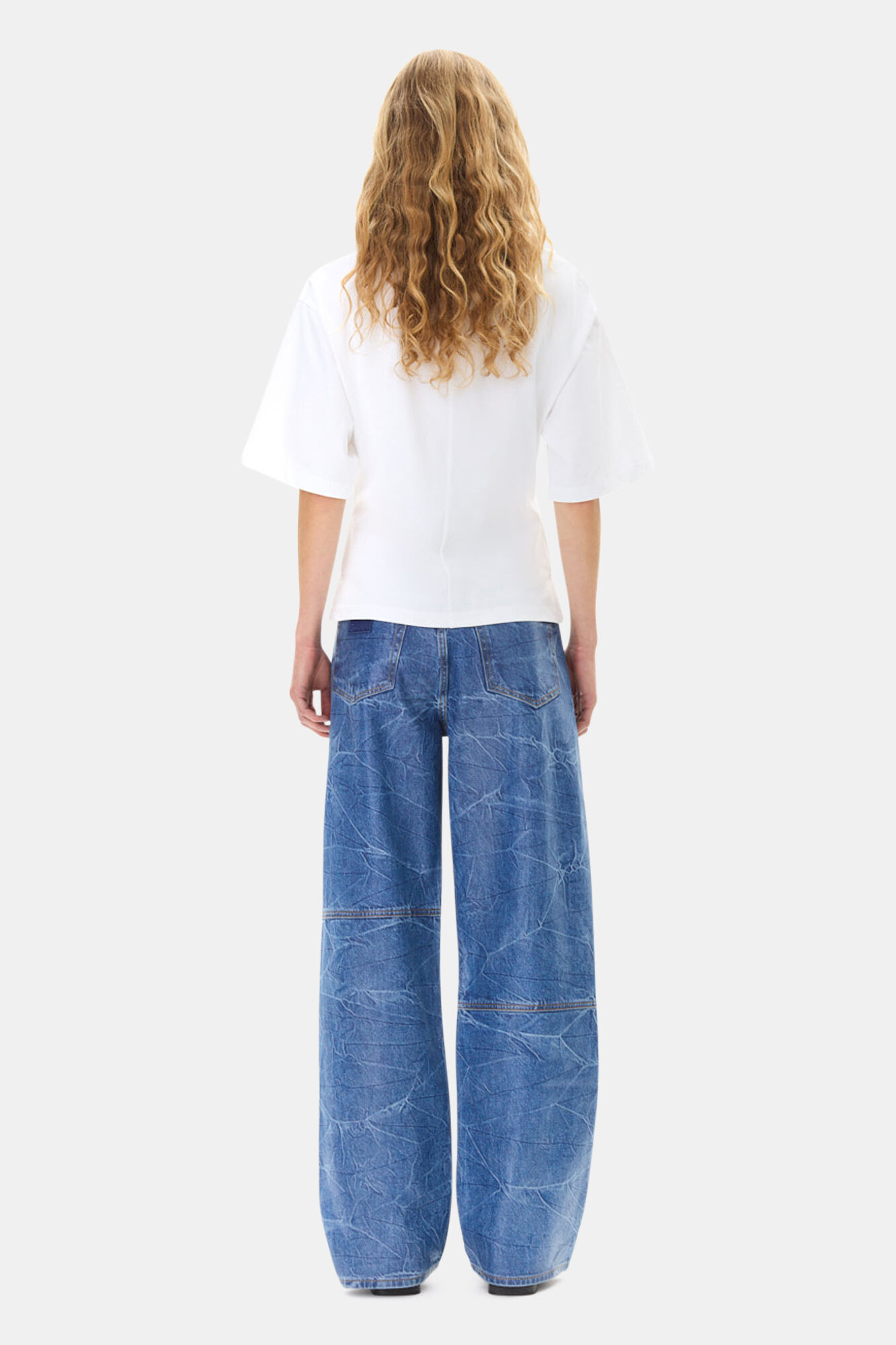 White Heavy Cotton T-shirt, Cotton, in colour Bright White - 4 - GANNI