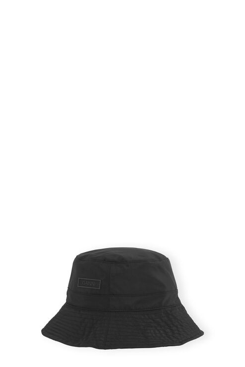 Shop Ganni Bucket Hat In Black