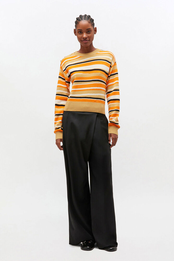 Pantalon croisé noir, Black