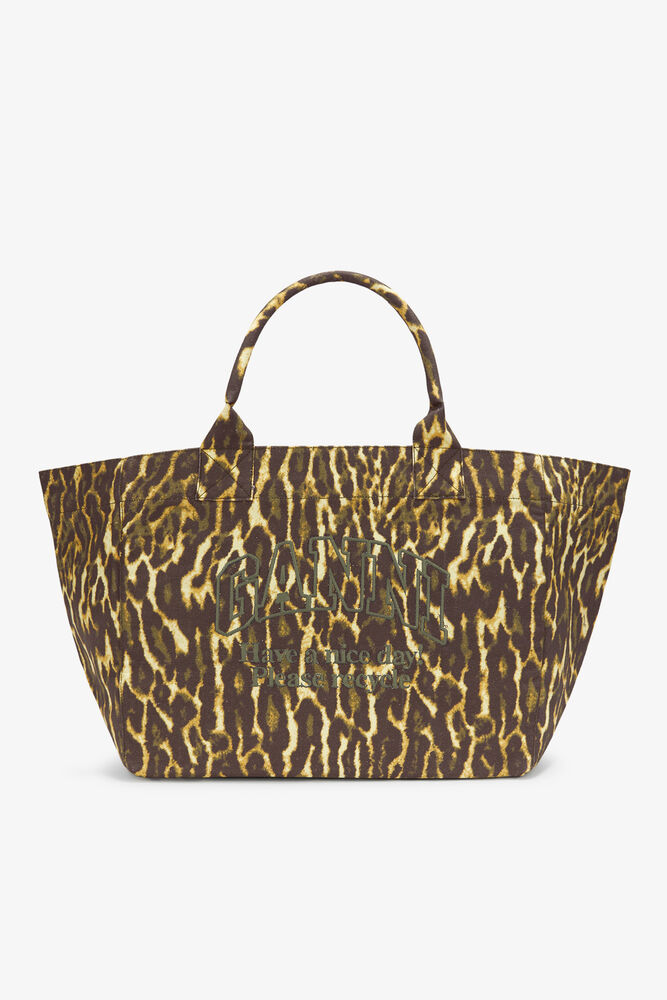 Tote XXL in Gradient Leopard, Lemon Grass