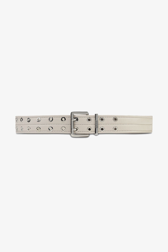 Double Eyelet Belt, Egret