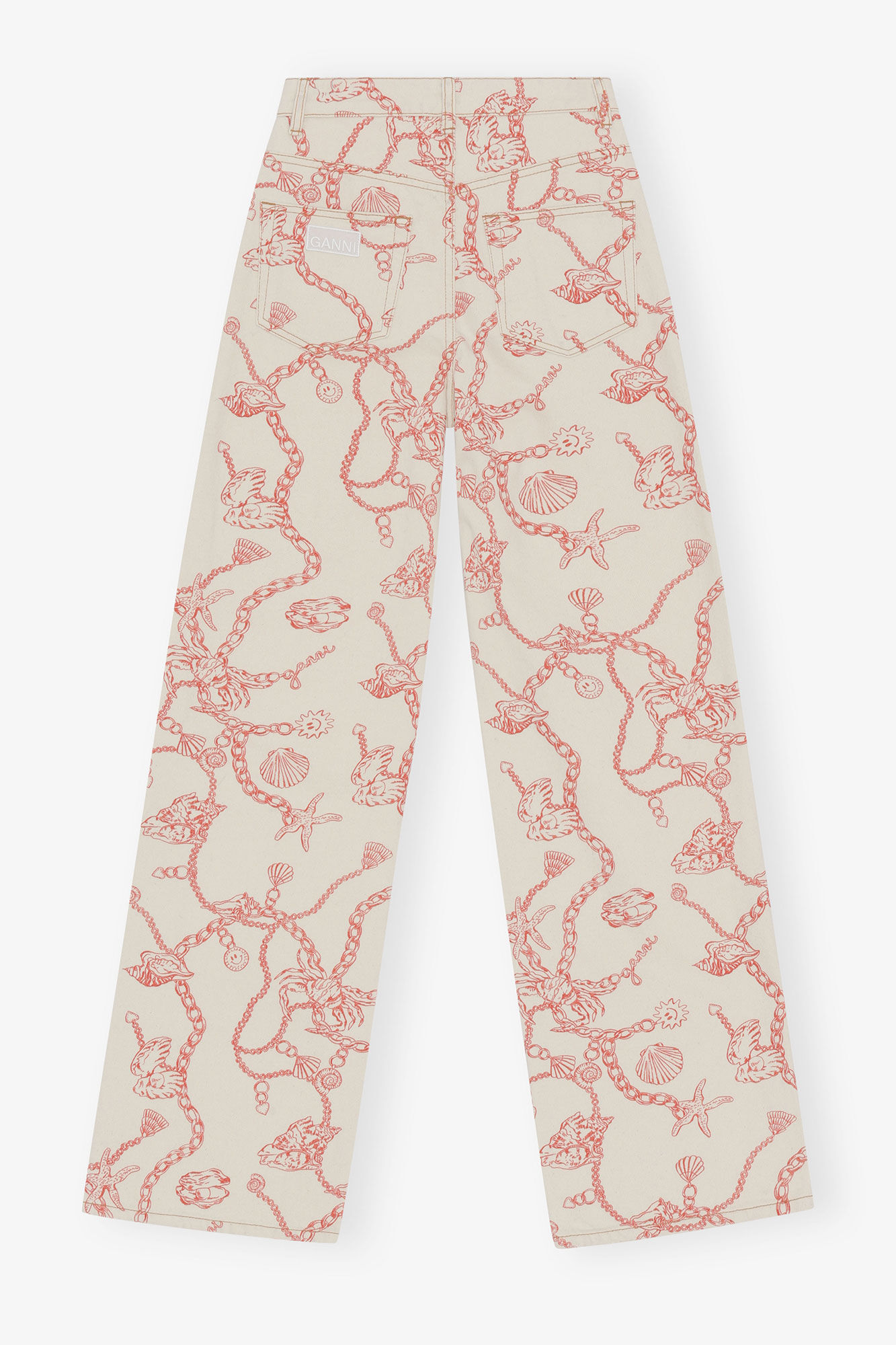 Magny Jeans, Cotton, in colour Egret - 2 - GANNI