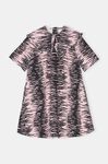 Denim Mini Dress, Cotton, in colour Tiger Stripe Light Lilac - 1 - GANNI
