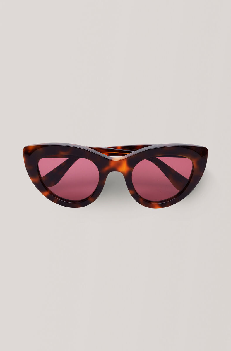 Triangle Frame Sunglasses, in colour Tortoise - 1 - GANNI