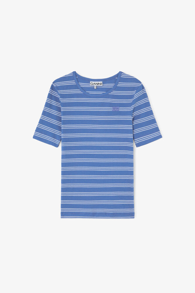 T-shirt in Cotton Rib, Nouvean Navy