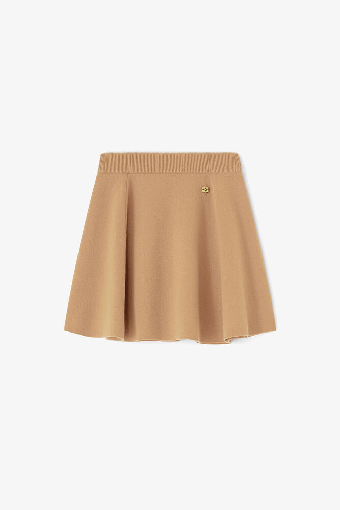 Cashmere Wool Mini Skirt, Incense