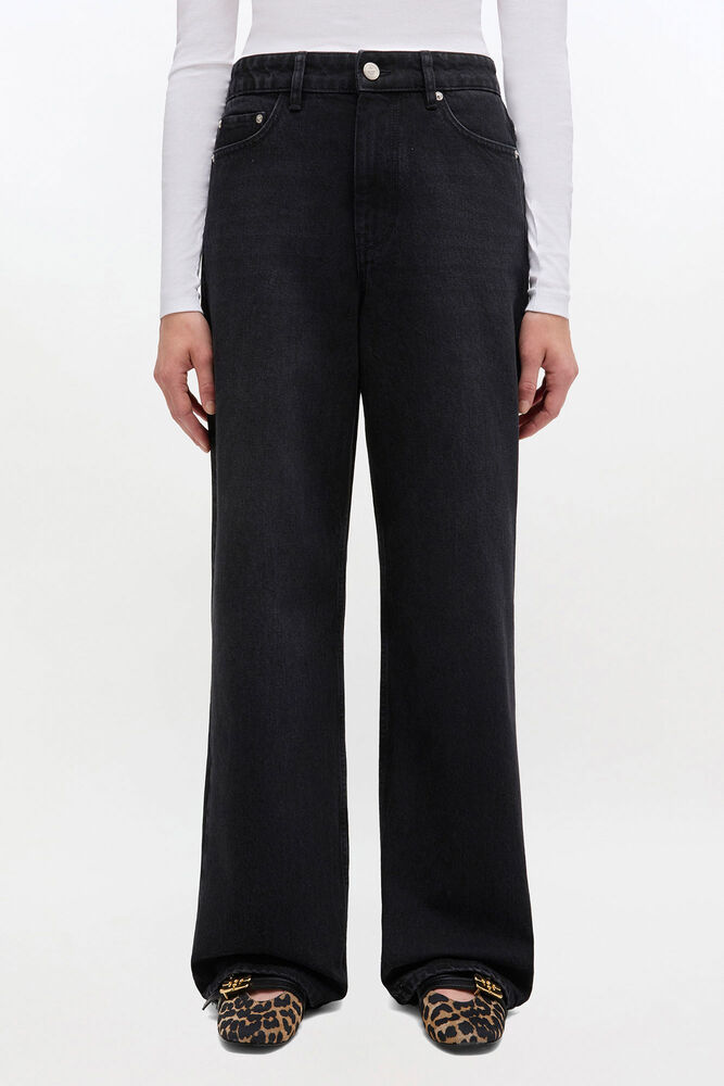 Black Izey Jeans, Black Washed