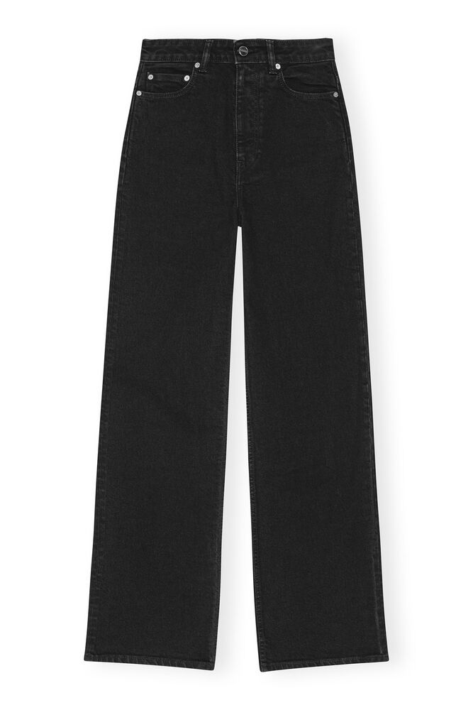 GANNI Washed Black Andi Jeans,Washed Black/Black