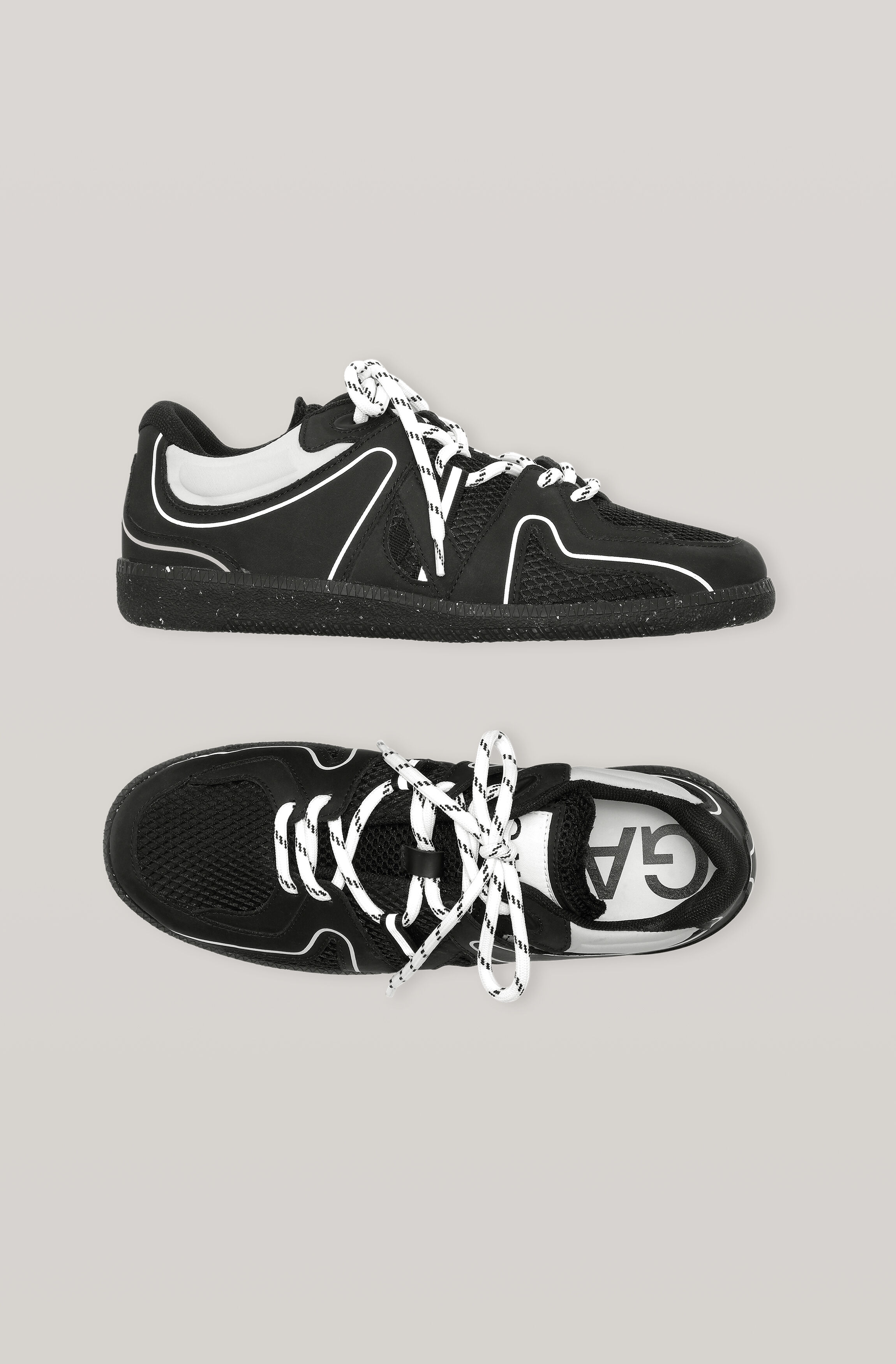 black retro sneakers