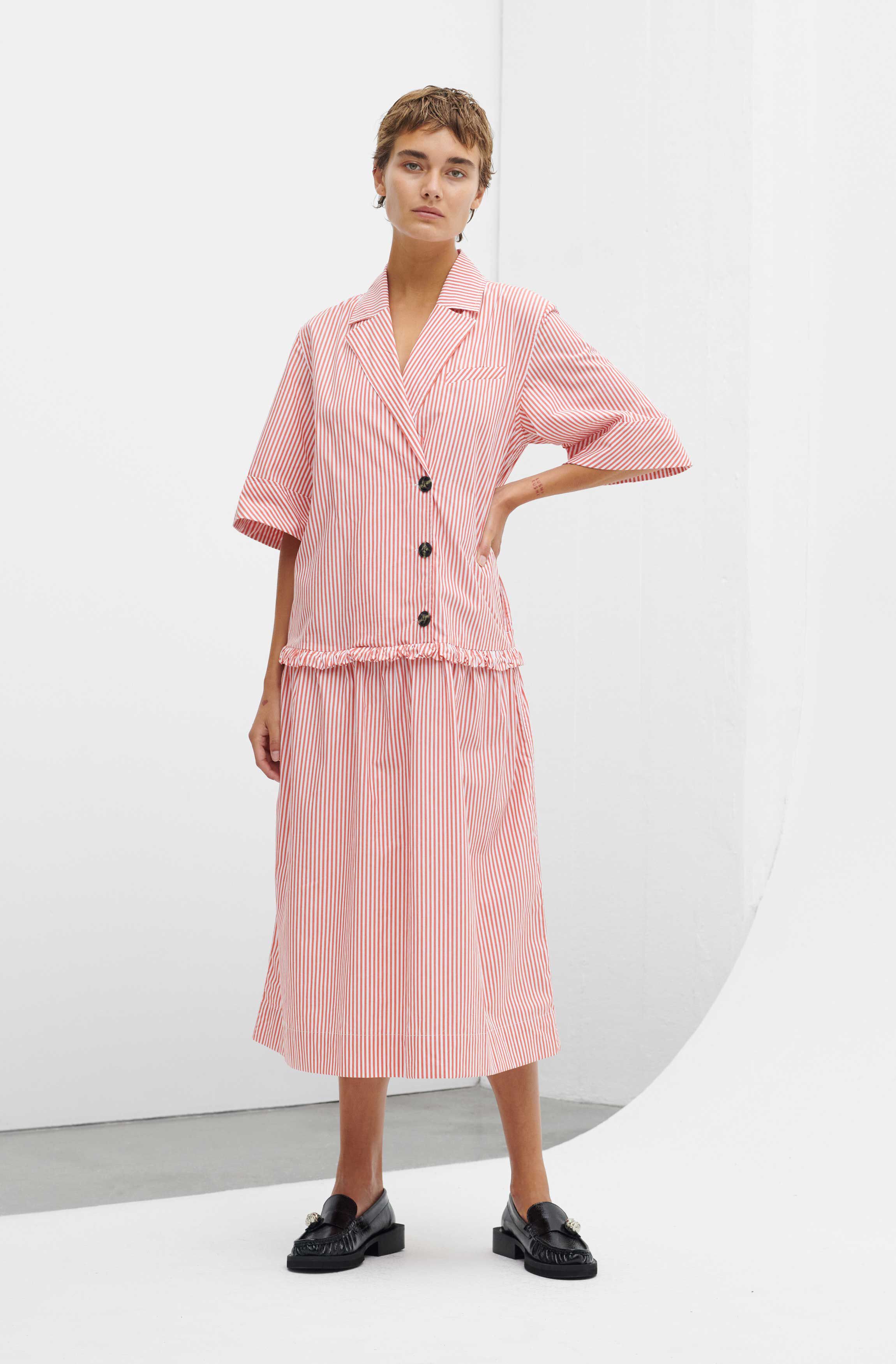 おトク情報がいっぱい Dress Blend Cotton Embroidered Ganni Ganni ワンピース 8 F6630 F6630 Dress Blend Cotton Embroidered ワンピース オールインワン Www Fonsti Org