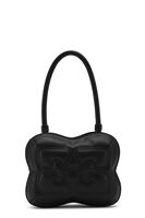 Black Butterfly Top Handle Bag, Polyester, in colour Black - 1 - GANNI