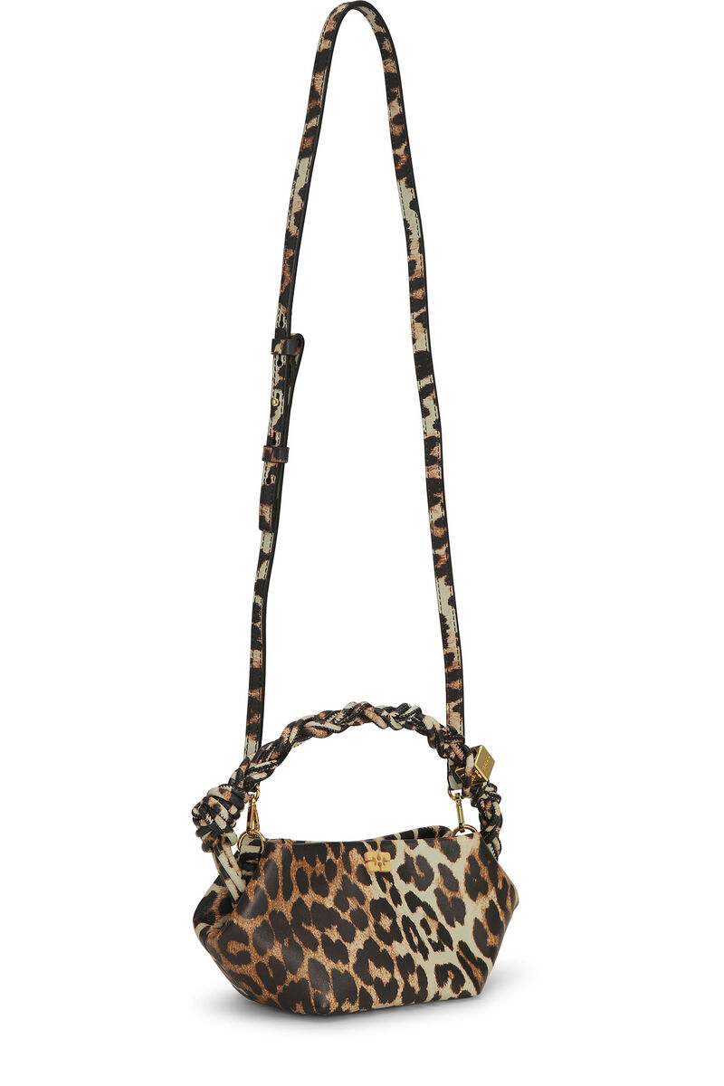 Leopard Mini GANNI Bou Bag, Polyester, in colour Leopard - 3 - GANNI