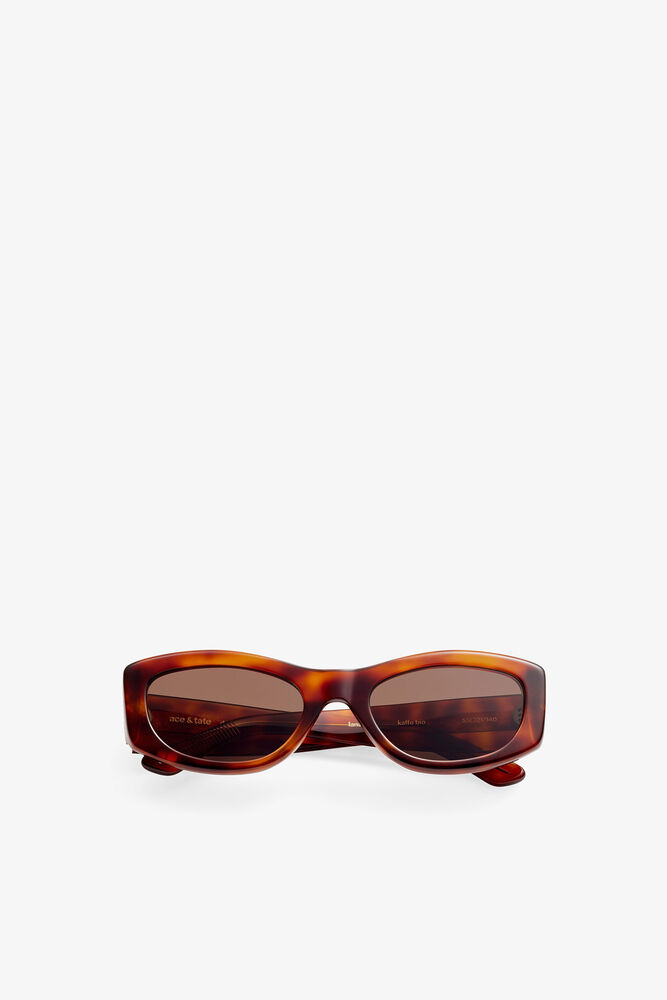 GANNI x Ace & Tate Lana Sunglasses, Tiger's Eye