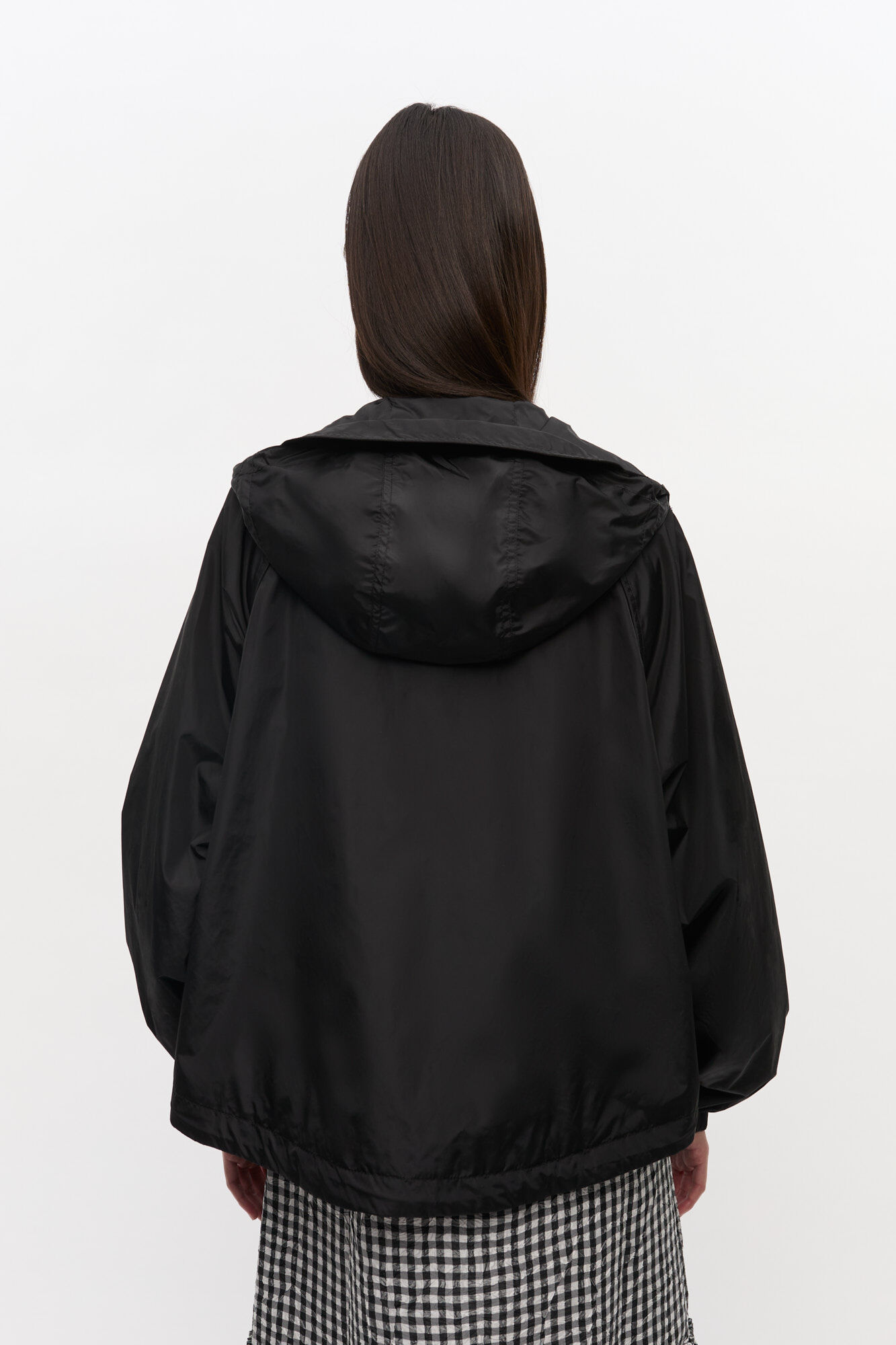 Svart nylonjacka, Nylon, in colour Black - 3 - GANNI