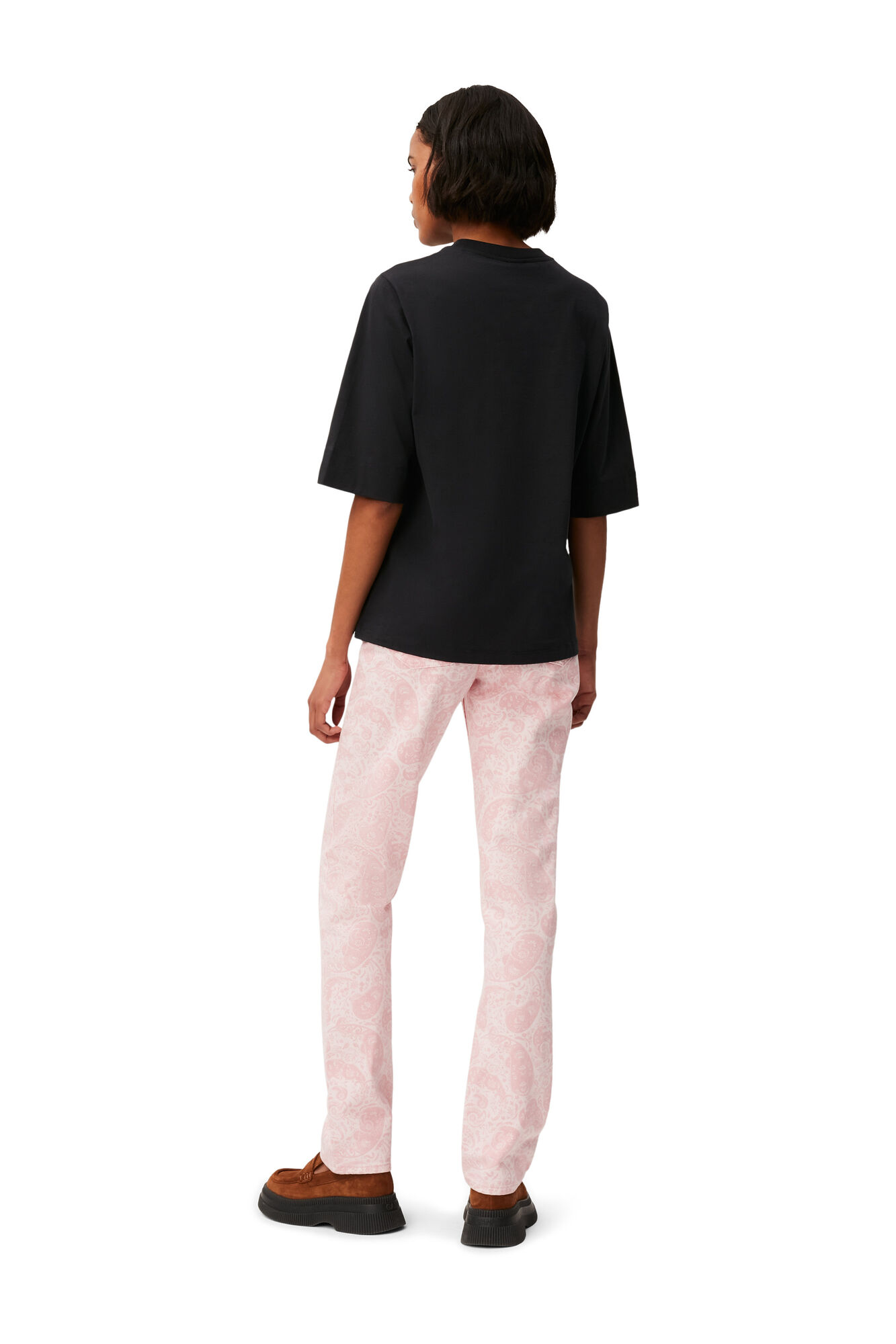 Smiley T-shirt, Cotton, in colour Phantom - 2 - GANNI