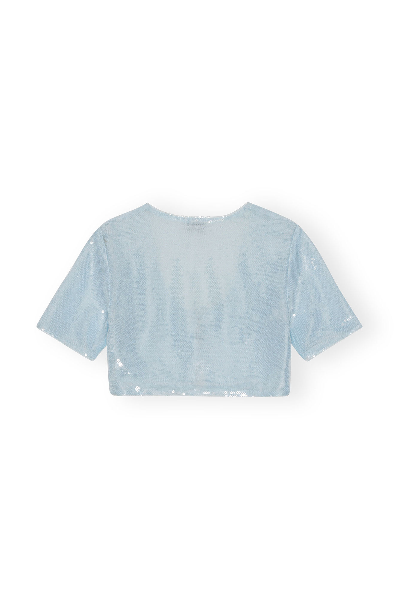 Light Sequins blus, Recycled Polyester, in colour Ice Water - 2 - GANNI
