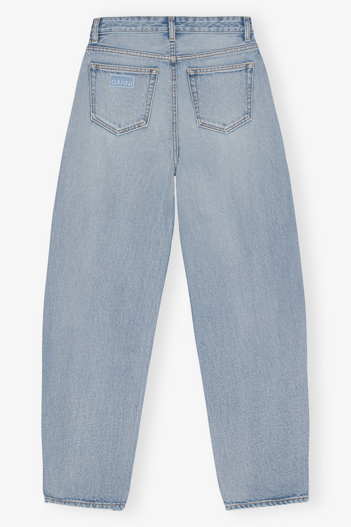Light Blue Stary Jeans, Cotton, in colour Light Blue Vintage - 2 - GANNI