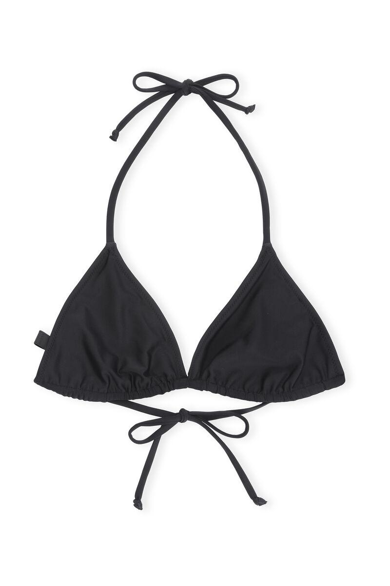String Bikini Top, Elastane, in colour Black - 1 - GANNI