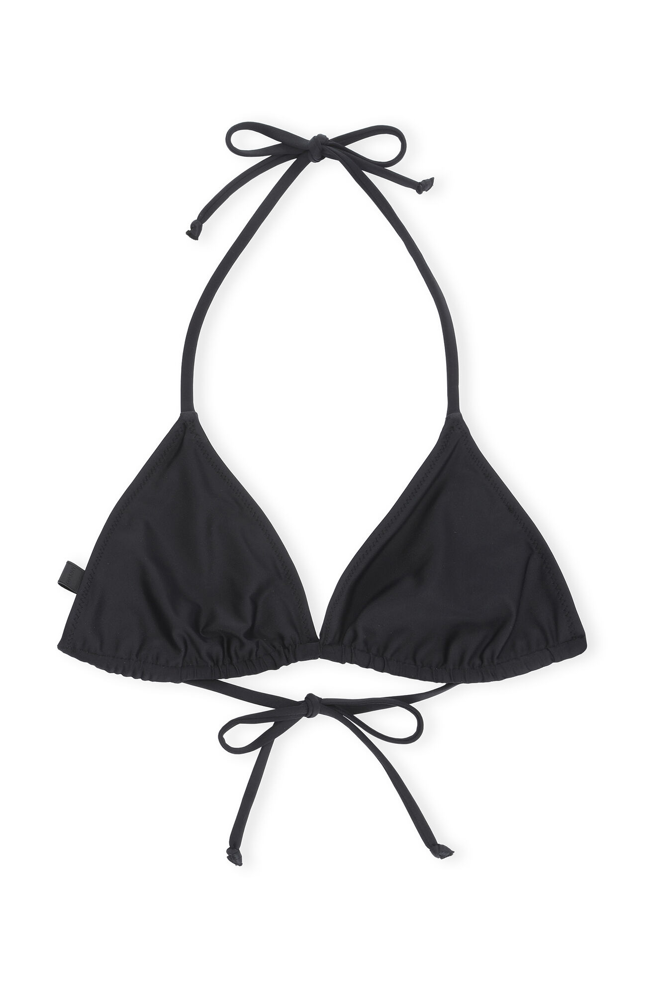 String Bikini Top, Elastane, in colour Black - 1 - GANNI