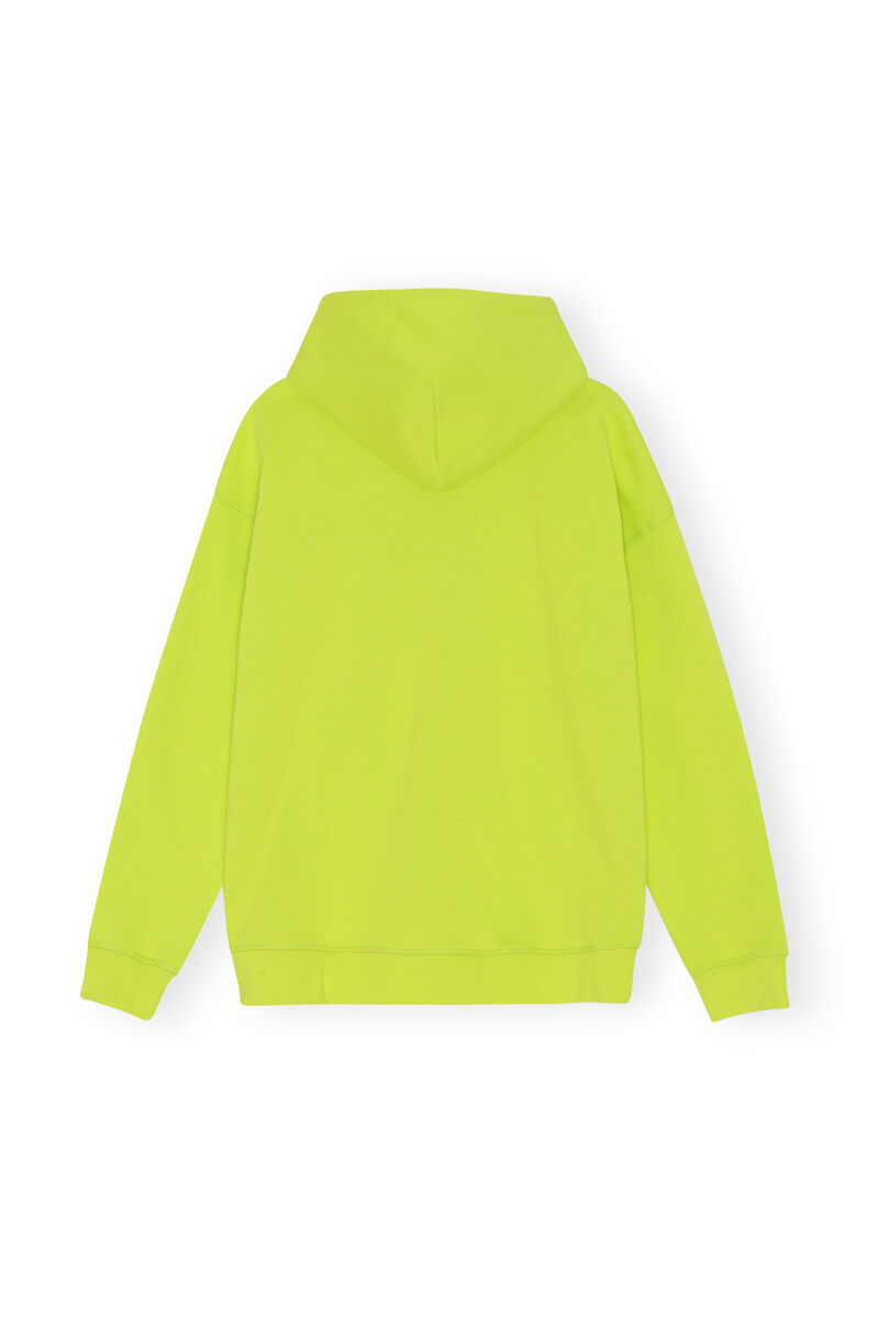 Oversized sweatshirt, Organic Cotton, in colour Lime Popsicle - 2 - GANNI