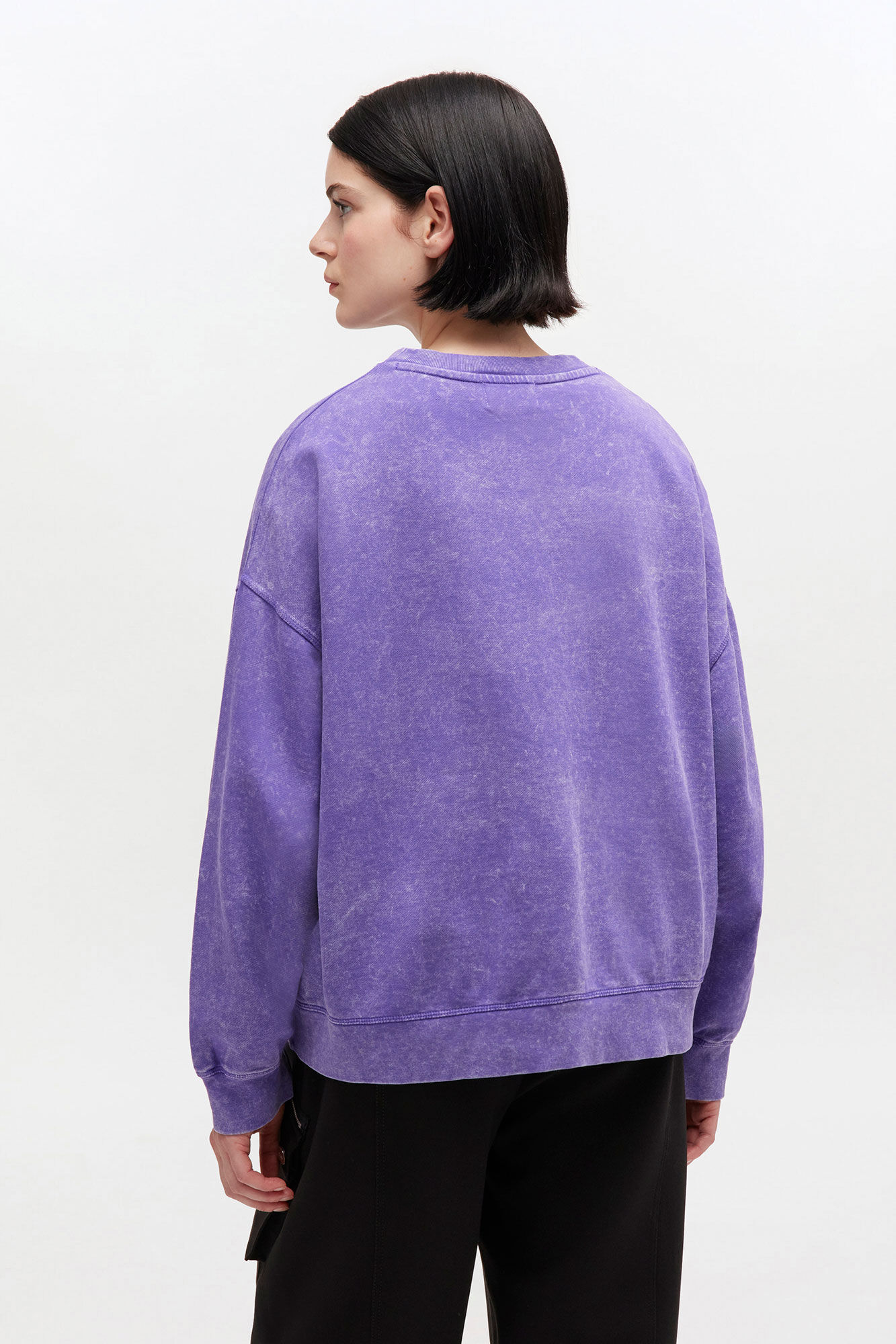 Vintage Wash Sweatshirt, in colour Passion Flower - 3 - GANNI