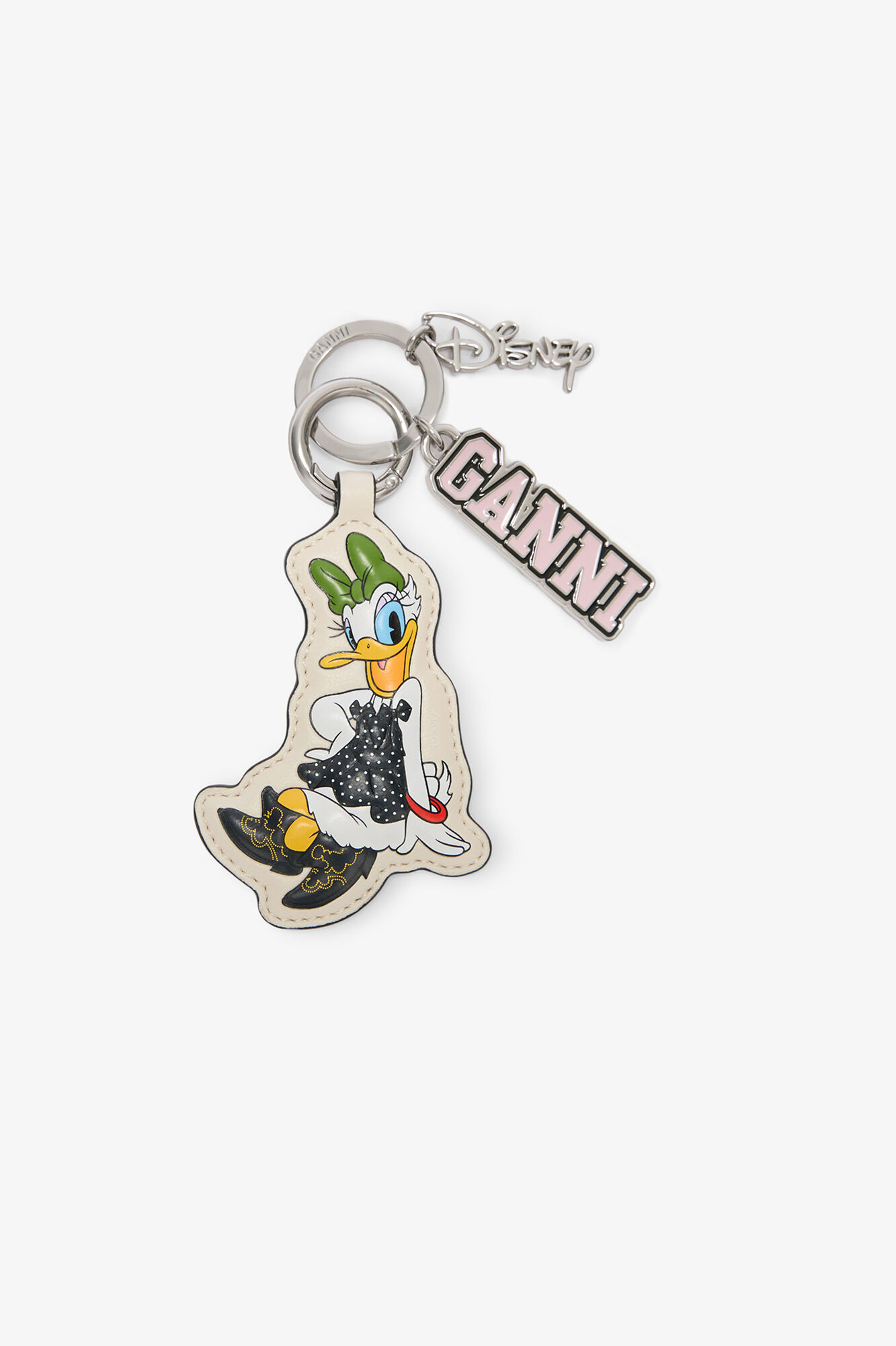 Egret Daisy Duck White Keyring | GANNI US