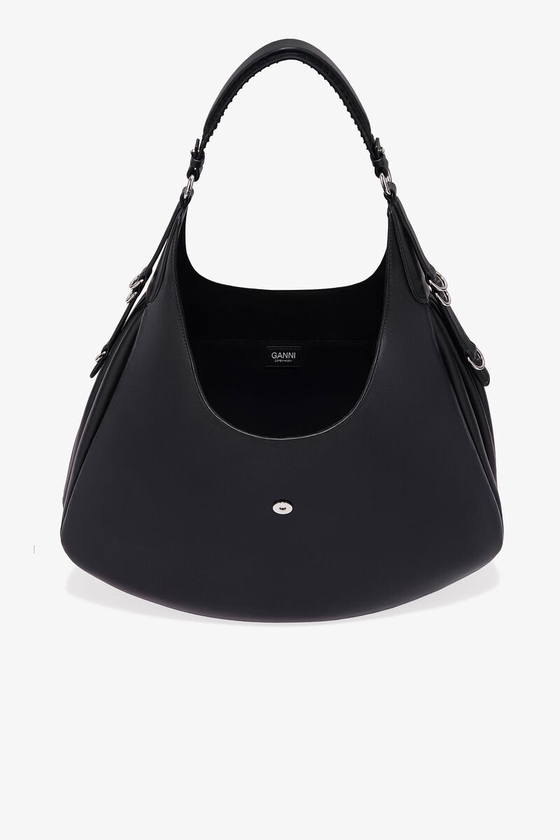 Black Large Kat Bag, Polyester, in colour Black - 3 - GANNI
