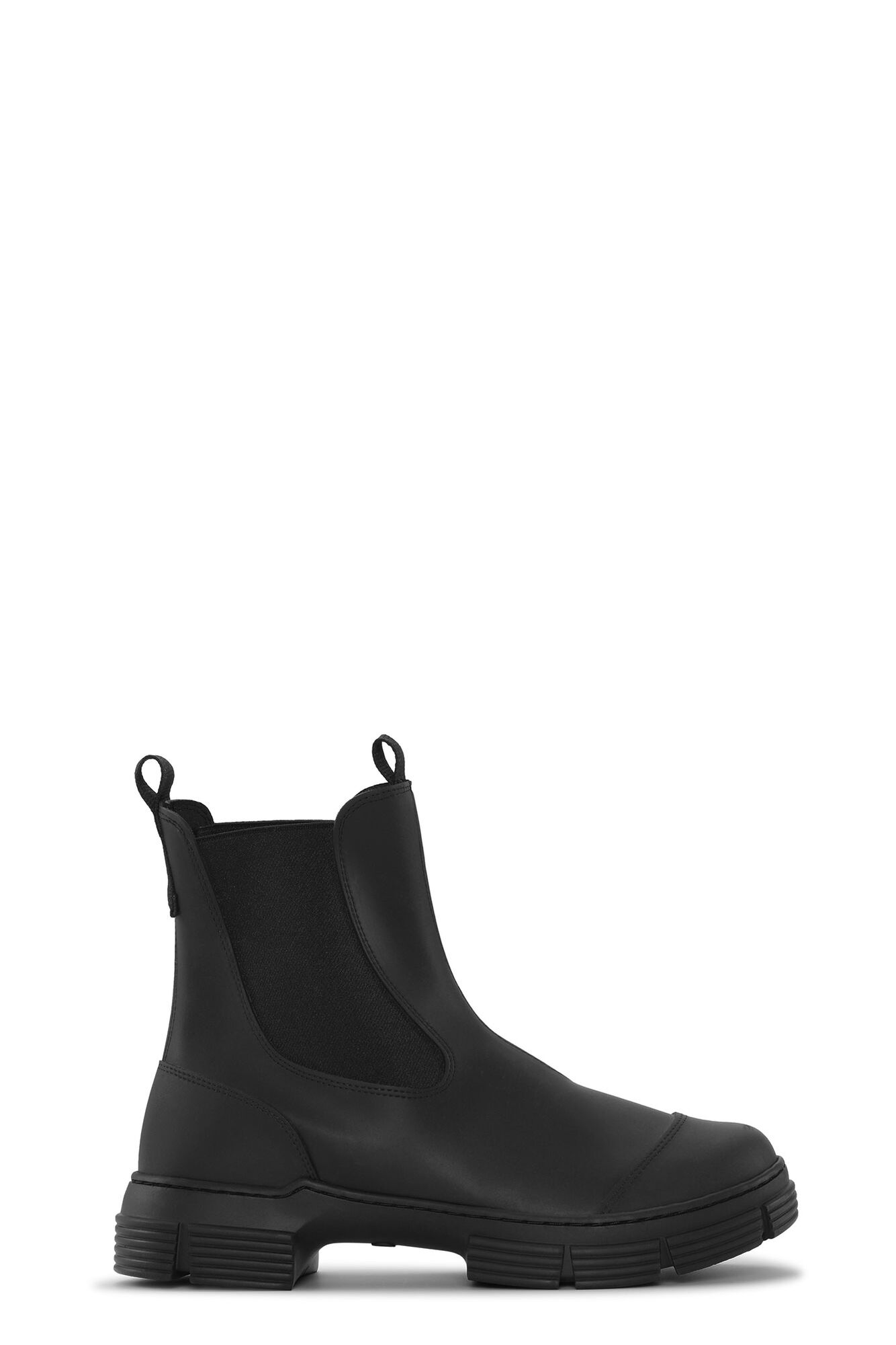 Black Rubber City Boots, Recycled rubber, in colour Black - 1 - GANNI