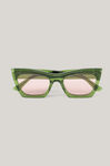 Smalle og firkantede solbriller, in colour Kalamata - 1 - GANNI