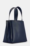 East West Tote Logo Bag, Leather, in colour Sky Captain - 2 - GANNI